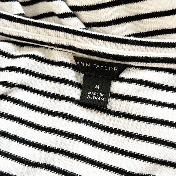Ann Taylor Stripes Long Sleeve Tee Shirt - Picture 9 of 13
